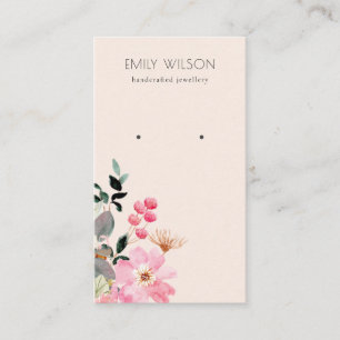 Tarjeta De Visita Pantalla de reposo de Bungalows florales rosados P