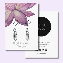 Tarjeta De Visita Pantalla de reposo de flores moradas rosadas de Lo