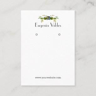 Tarjeta De Visita Pantalla de riego de flor azul de moda