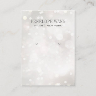 Tarjeta De Visita Pantalla de riego de joyería blanca de color gris