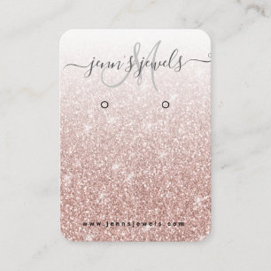 Tarjeta De Visita Pantalla de riego de joyería de Purpurina de oro G