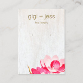 Tarjeta De Visita Pantalla de riego floral rosada del país