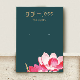 Tarjeta De Visita Pantalla de riego Magnolia Floral Rosa