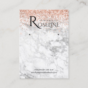 Tarjeta De Visita Pantalla de rodaje con logotipo blanco de mármol p