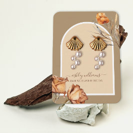 Tarjeta De Visita Pantalla de Rosa de guión de arco retro