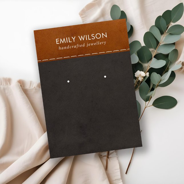 TARJETA DE VISITA PANTALLA DE TEXTURA DE CUERO NEGRO DE TAN (Subido por el creador)