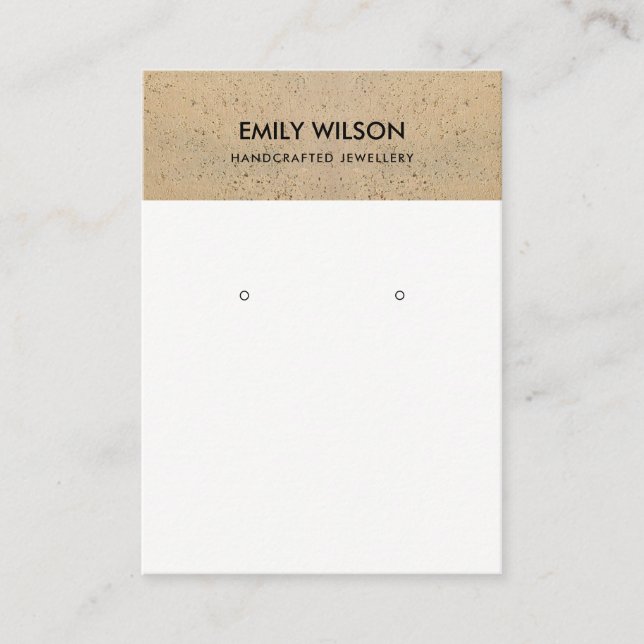 TARJETA DE VISITA PANTALLA DE TEXTURA DE TERRACOTTA RÚSTICA CERAMICA (Anverso)