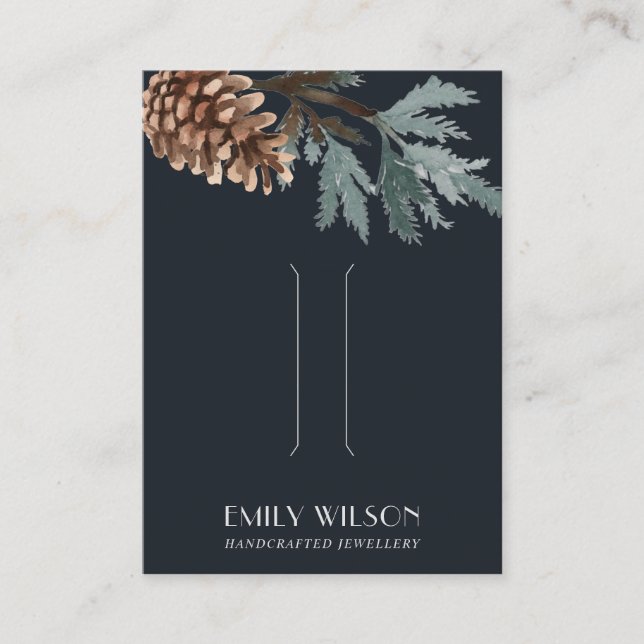 TARJETA DE VISITA PANTALLA DEL CLIP DE LA MARCA DEL ÁRBOL DE PINO VE (Anverso)