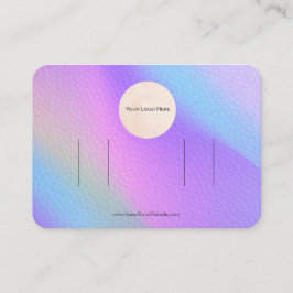 Tarjeta De Visita Pantalla del clip de pelo doble arco iris con logo