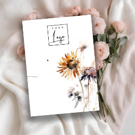 Tarjeta De Visita Pantalla del logotipo del collar de flores silvest