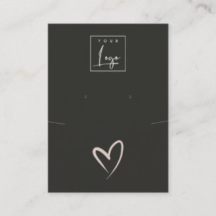 Tarjeta De Visita Pantalla del logotipo del collar del corazón del