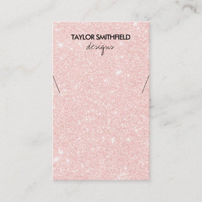 Tarjeta De Visita Pantalla falsa de collar Purpurina (Anverso)