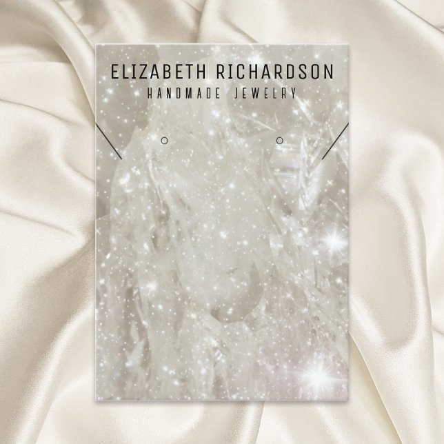 Tarjeta De Visita Pantalla Glam Elegant Crystal Diamond Jewelry (Subido por el creador)