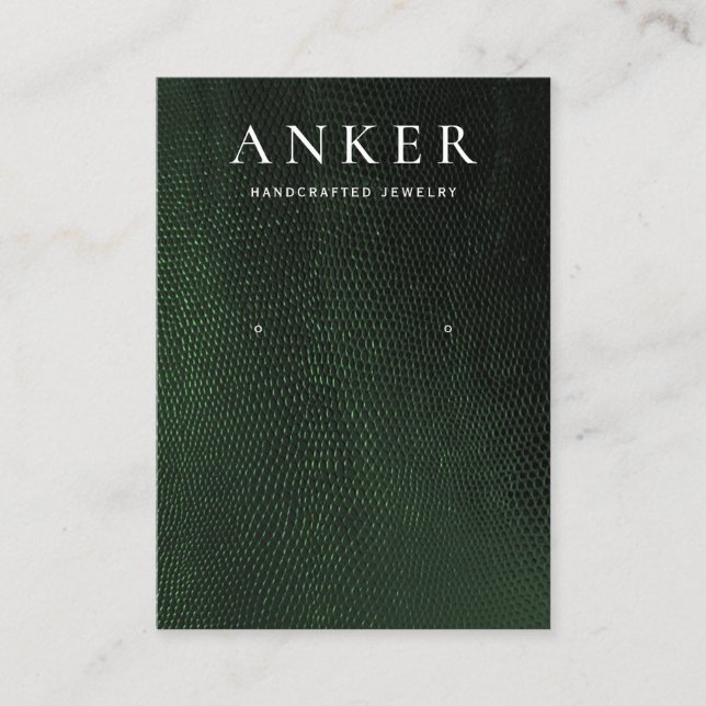 Tarjeta De Visita Pantalla Guay Dark Green Leather Earl (Anverso)