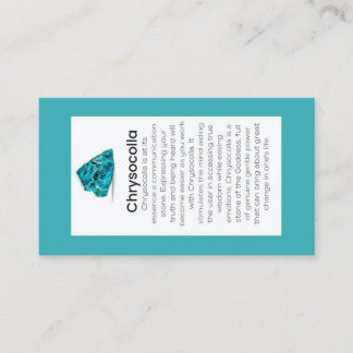 Tarjeta De Visita Pantalla Joyera Crystal Significing Chrysocolla
