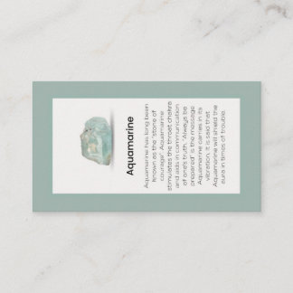 Tarjeta De Visita Pantalla Joyera De Cristal Aquamarino Significado