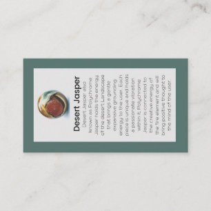 Tarjeta De Visita Pantalla Joyería Desert Jasper Crystal Significati