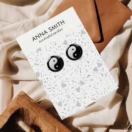 Tarjeta De Visita Pantalla Mínima De Mármol De Gris De Piedra Terraz