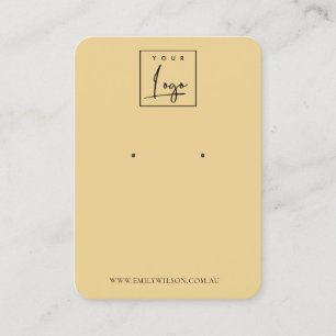 Tarjeta De Visita Pantalla Mínima De Trazado De Color Amarillo Senc