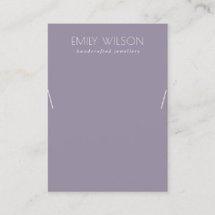 Tarjeta De Visita Pantalla Mínima Sencilla Dusky Lilac Collar Púrp
