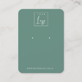 Tarjeta De Visita Pantalla Mínima Sencilla Dusky Verde Azul De Giro