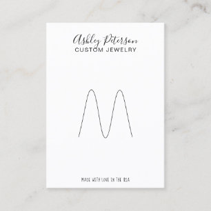 Tarjeta De Visita pantalla minimalista de anillo blanco