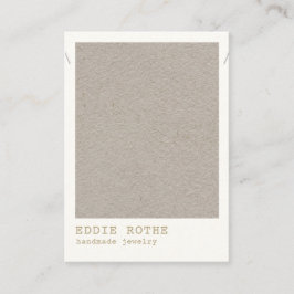 Tarjeta De Visita Pantalla minimalista de joyas de cuello de Kraft s