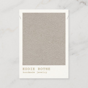 Tarjeta De Visita Pantalla minimalista de joyas de cuello de Kraft s