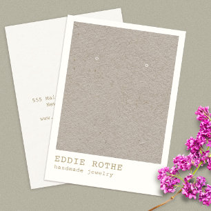 Tarjeta De Visita Pantalla minimalista de joyería de Kraft simple