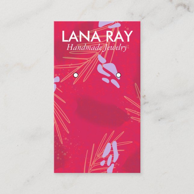 Tarjeta De Visita Pantalla moderna de anclaje botánico tropical (Anverso)