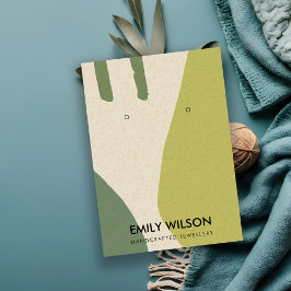 TARJETA DE VISITA PANTALLA MODERNA DE BARRIO VERDE LIME ABSTRACT