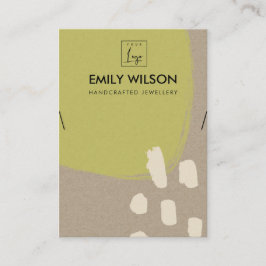 TARJETA DE VISITA PANTALLA MODERNA DE BRAZO VERDE LIME ABSTRACT