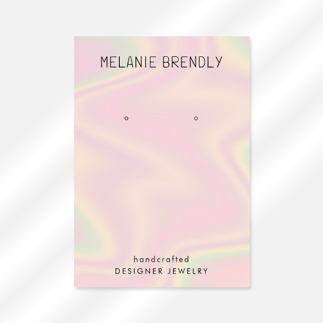 Tarjeta De Visita Pantalla moderna de diseño de joyería de Moda (Stylishly Personalize with Your Custom Name/Optional Text. Add Contact Information on Reverse Side.)