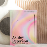 Tarjeta De Visita Pantalla moderna de guion arco iris de mármol gira<br><div class="desc">Un moderno y minimalista arco iris rosa,  un unicornio de mármol elegante de joyería estilizada con marcadores de hoyos que se pueden mover o borrar con elegante y simple letra en negrita ,  todo el texto y los colores de fondo son personalizable,  añada tus medios sociales. Con rayas geométricas.</div>