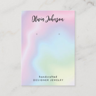 Tarjeta De Visita Pantalla moderna de Joyería Verde Rosa