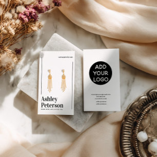 Tarjeta De Visita Pantalla moderna minimalista de sujeción en blanco