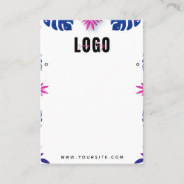 Tarjeta De Visita Pantalla Neon Tropical Exotic Palm Leaves Earrings