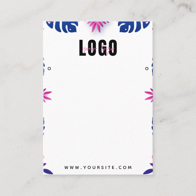 Tarjeta De Visita Pantalla Neon Tropical Exotic Palm Leaves Earrings (Anverso)