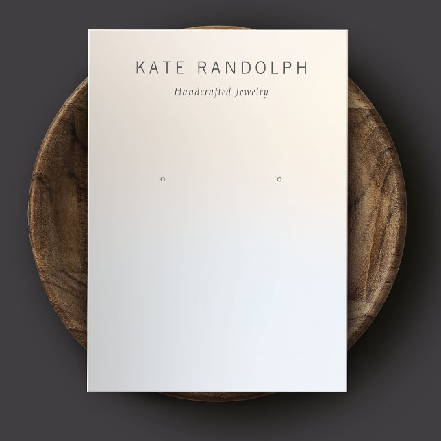 Tarjeta De Visita Pantalla Ombre Moderna Sencilla Con Joyería (Subido por el creador)