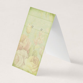 Tarjeta De Visita Pantalla pacífica de joyas de flores de época pers