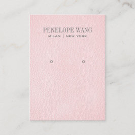 Tarjeta De Visita Pantalla Rubor Pink Leather Look Jewelry Earring