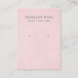 Tarjeta De Visita Pantalla Rubor Pink Leather Look Jewelry Earring