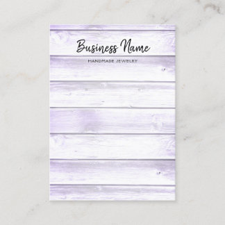 Tarjeta De Visita Pantalla Rústica Purple Barn Wood Earl Jewelry