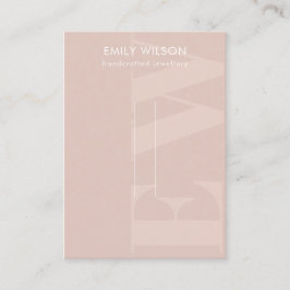 Tarjeta De Visita Pantalla Rústica Rubor negrita Monograma Recortes