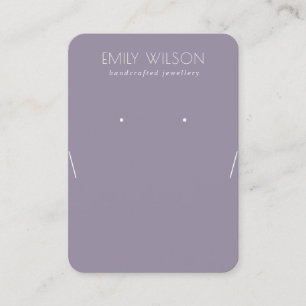Tarjeta De Visita Pantalla Sencilla Dusky Lilac Purple Necklage Earl