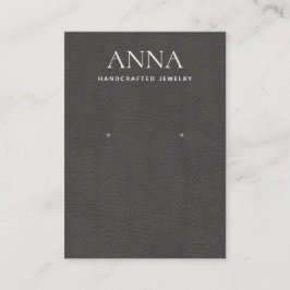 Tarjeta De Visita Pantalla Taupe Brown Leather Earl