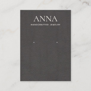 Tarjeta De Visita Pantalla Taupe Brown Leather Earl