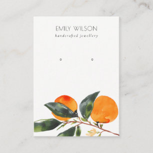 Tarjeta De Visita Pantalla Trópica Boho Mandarin Branch Stud Earl