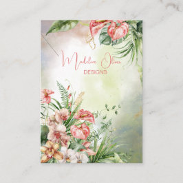 Tarjeta De Visita Pantalla tropical de collares florales