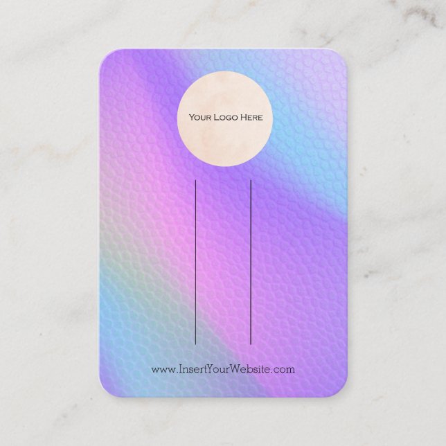 Tarjeta De Visita Pantalla vertical del clip del pelo del arco iris  (Anverso)